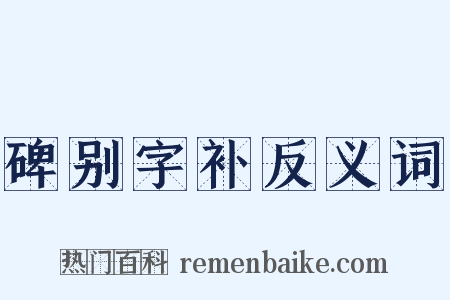 碑别字补反义词是什么意思的图片